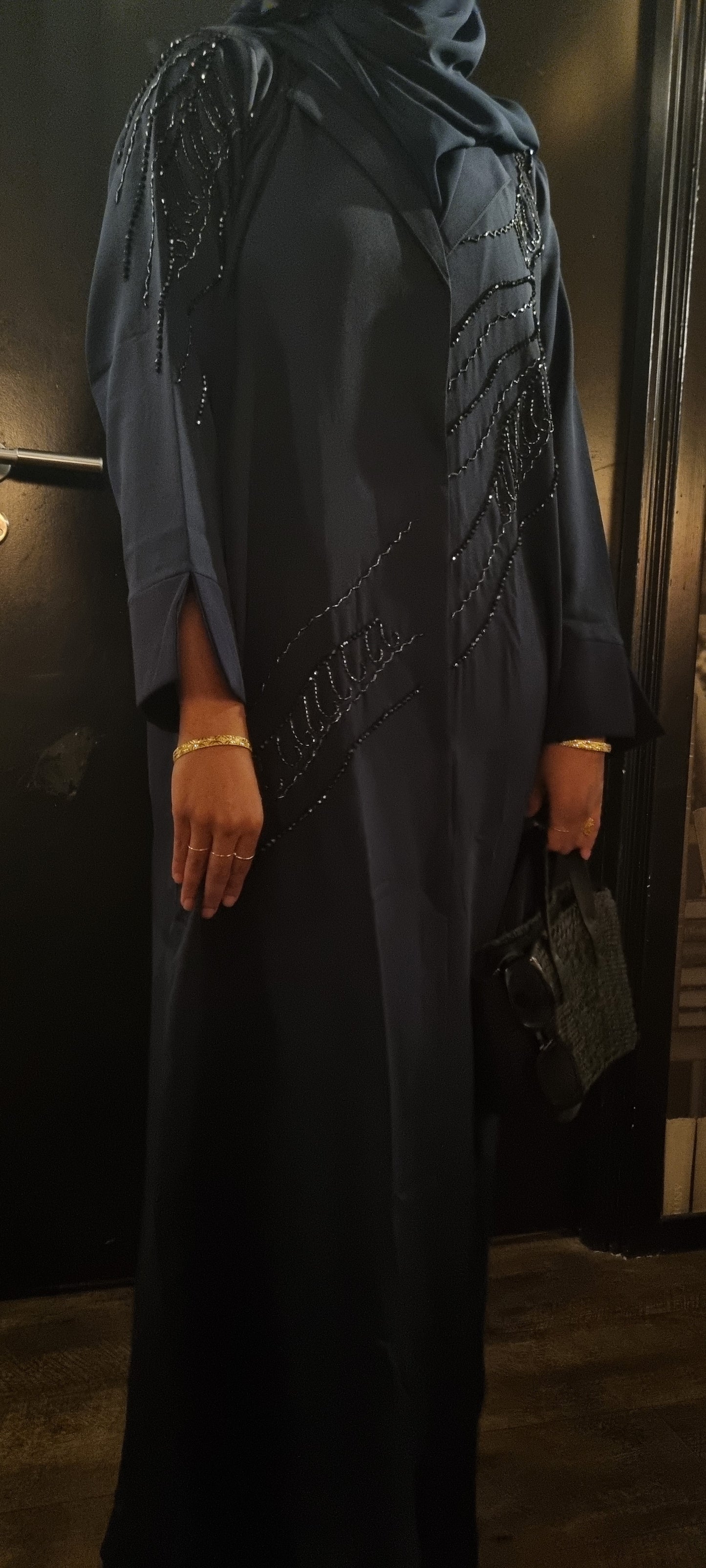 Suit Abaya in midnight blue