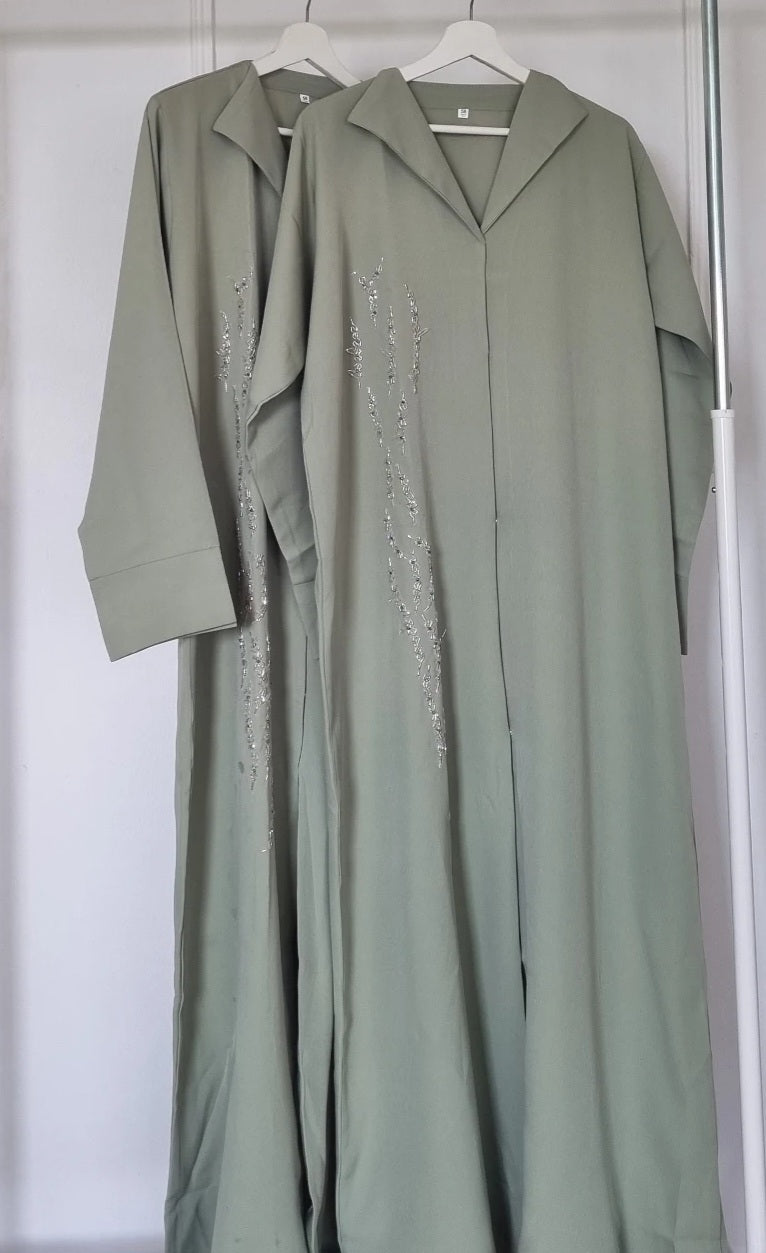 Lime green abaya